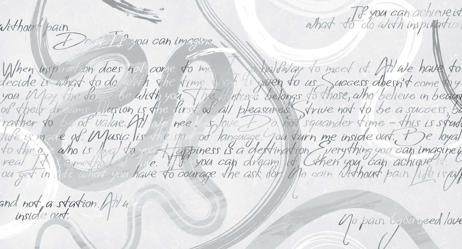 Фотообои Creativille CV-837609 (Text and curves 837609)